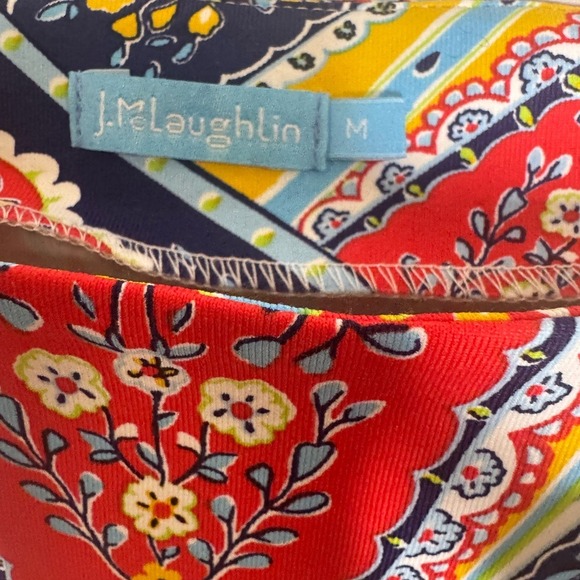 J McLaughlin Womens Catalina Cloth Paisley Popover Top M  Colorful Maximalist - Picture 3 of 9